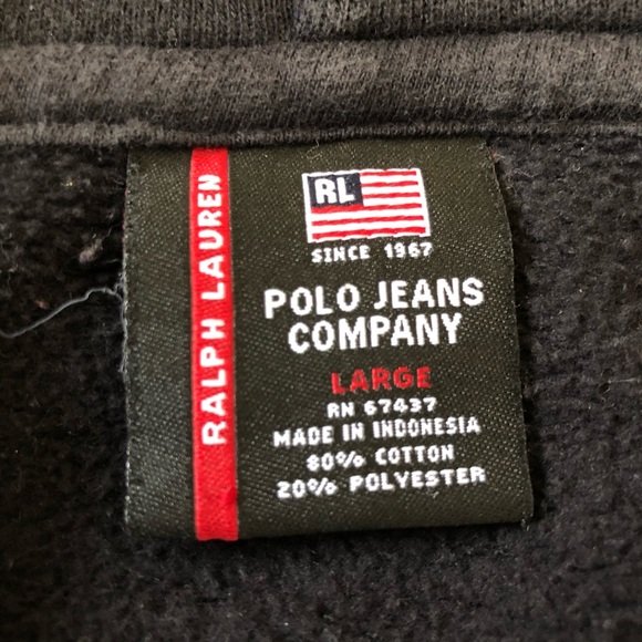 Vintage Polo Ralph Lauren Zip Up Hoodie Sweatshirt - Picture 4 of 5